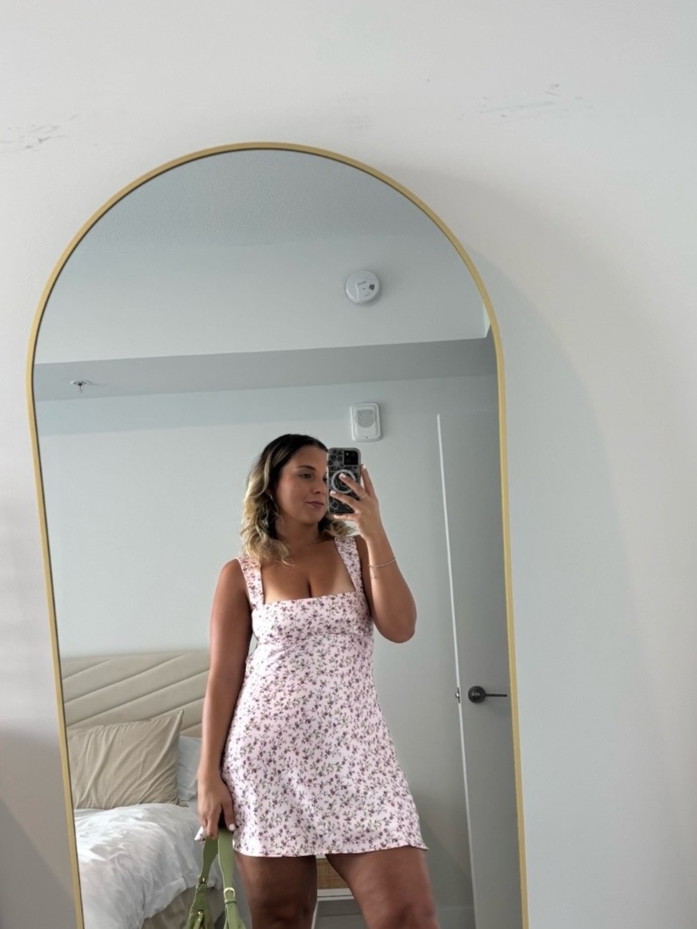 Zara Pink Floral Mini Dress